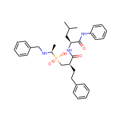 CC(C)C[C@H](NC(=O)[C@@H](CCc1ccccc1)C[P@](=O)(O)[C@H](C)NCc1ccccc1)C(=O)Nc1ccccc1 ZINC000028230462