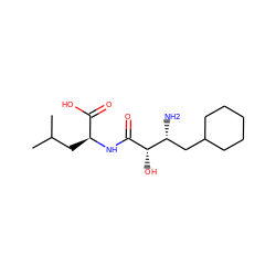 CC(C)C[C@H](NC(=O)[C@@H](O)[C@H](N)CC1CCCCC1)C(=O)O ZINC000138492960