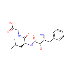 CC(C)C[C@H](NC(=O)[C@@H](O)[C@H](N)Cc1ccccc1)C(=O)NCC(=O)O ZINC000169319095