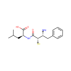 CC(C)C[C@H](NC(=O)[C@@H](S)[C@H](N)Cc1ccccc1)C(=O)O ZINC000013861255