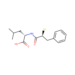 CC(C)C[C@H](NC(=O)[C@@H](S)Cc1ccccc1)C(=O)O ZINC000029471318