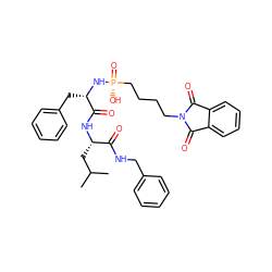 CC(C)C[C@H](NC(=O)[C@H](Cc1ccccc1)N[P@](=O)(O)CCCCN1C(=O)c2ccccc2C1=O)C(=O)NCc1ccccc1 ZINC000026979520