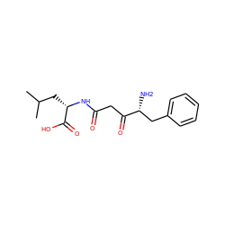 CC(C)C[C@H](NC(=O)CC(=O)[C@H](N)Cc1ccccc1)C(=O)O ZINC000096282495