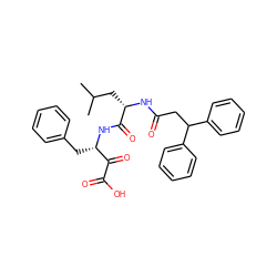 CC(C)C[C@H](NC(=O)CC(c1ccccc1)c1ccccc1)C(=O)N[C@@H](Cc1ccccc1)C(=O)C(=O)O ZINC000040919137