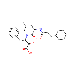 CC(C)C[C@H](NC(=O)CCC1CCCCC1)C(=O)N[C@@H](Cc1ccccc1)C(=O)C(=O)O ZINC000040411263