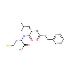 CC(C)C[C@H](NC(=O)CCc1ccccc1)C(=O)N[C@@H](CCS)C(=O)O ZINC000013739936