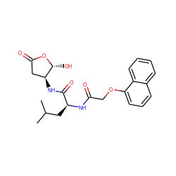 CC(C)C[C@H](NC(=O)COc1cccc2ccccc12)C(=O)N[C@H]1CC(=O)O[C@@H]1O ZINC000013819066