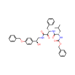 CC(C)C[C@H](NC(=O)OCc1ccccc1)C(=O)N[C@@H](Cc1ccccc1)C(=O)C(=O)NC[C@@H](O)c1ccc(OCc2ccccc2)cc1 ZINC000027416312