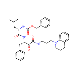 CC(C)C[C@H](NC(=O)OCc1ccccc1)C(=O)N[C@@H](Cc1ccccc1)C(=O)C(=O)NCCCN1CCCc2ccccc21 ZINC000136904757