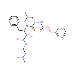 CC(C)C[C@H](NC(=O)OCc1ccccc1)C(=O)N[C@@H](Cc1ccccc1)C(=O)C(=O)NCCN(C)C ZINC000064475241