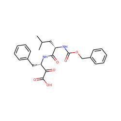 CC(C)C[C@H](NC(=O)OCc1ccccc1)C(=O)N[C@@H](Cc1ccccc1)C(=O)C(=O)O ZINC000013833778