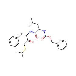 CC(C)C[C@H](NC(=O)OCc1ccccc1)C(=O)N[C@@H](Cc1ccccc1)C(=O)CSC(C)C ZINC000013472277