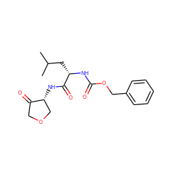 CC(C)C[C@H](NC(=O)OCc1ccccc1)C(=O)N[C@@H]1COCC1=O ZINC000013862016