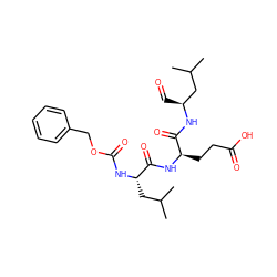 CC(C)C[C@H](NC(=O)OCc1ccccc1)C(=O)N[C@H](CCC(=O)O)C(=O)N[C@@H](C=O)CC(C)C ZINC000027625538