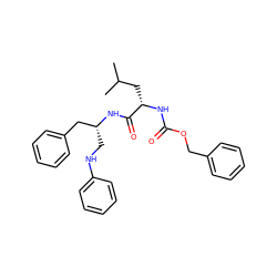 CC(C)C[C@H](NC(=O)OCc1ccccc1)C(=O)N[C@H](CNc1ccccc1)Cc1ccccc1 ZINC000013588327