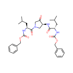 CC(C)C[C@H](NC(=O)OCc1ccccc1)C(=O)N[C@H]1CN(C(=O)[C@H](CC(C)C)NC(=O)OCc2ccccc2)CC1=O ZINC000004394344