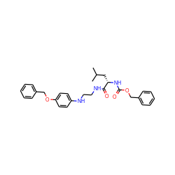 CC(C)C[C@H](NC(=O)OCc1ccccc1)C(=O)NCCNc1ccc(OCc2ccccc2)cc1 ZINC000003966592