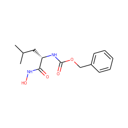 CC(C)C[C@H](NC(=O)OCc1ccccc1)C(=O)NO ZINC000005138287