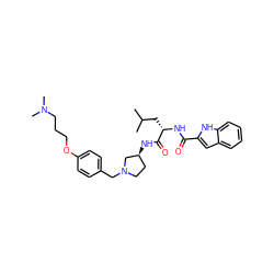 CC(C)C[C@H](NC(=O)c1cc2ccccc2[nH]1)C(=O)N[C@H]1CCN(Cc2ccc(OCCCN(C)C)cc2)C1 ZINC000028470176