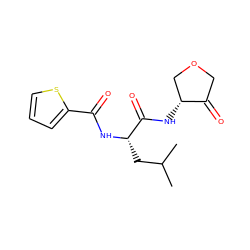 CC(C)C[C@H](NC(=O)c1cccs1)C(=O)N[C@@H]1COCC1=O ZINC000026145241