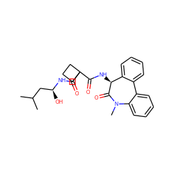 CC(C)C[C@H](O)NC(=O)C1(C(=O)N[C@@H]2C(=O)N(C)c3ccccc3-c3ccccc32)CCC1 ZINC000028822959