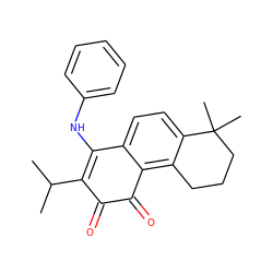 CC(C)C1=C(Nc2ccccc2)c2ccc3c(c2C(=O)C1=O)CCCC3(C)C ZINC000101075696