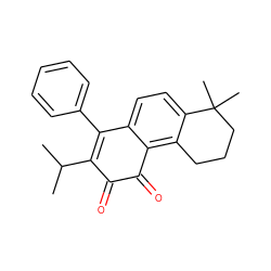 CC(C)C1=C(c2ccccc2)c2ccc3c(c2C(=O)C1=O)CCCC3(C)C ZINC000036088376