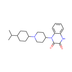 CC(C)C1CCC(N2CCC(n3c(=O)c(=O)[nH]c4ccccc43)CC2)CC1 ZINC000115716345