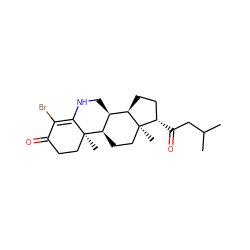 CC(C)CC(=O)[C@H]1CC[C@@H]2[C@@H]3CNC4=C(Br)C(=O)CC[C@]4(C)[C@@H]3CC[C@]12C ZINC000026469411