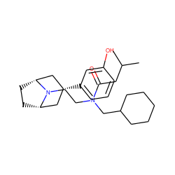 CC(C)CC(=O)N(CCN1[C@H]2CC[C@@H]1C[C@H](c1cccc(O)c1)C2)CC1CCCCC1 ZINC000167833636