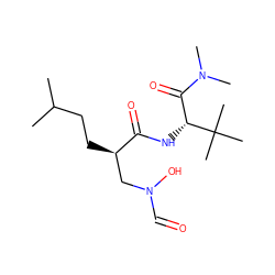 CC(C)CC[C@H](CN(O)C=O)C(=O)N[C@H](C(=O)N(C)C)C(C)(C)C ZINC000013536995