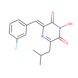 CC(C)CC1=N/C(=C\c2cccc(F)c2)C(=O)N(O)C1=O ZINC000101510070