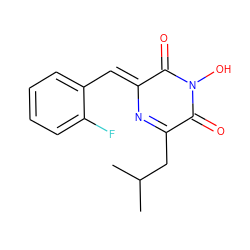 CC(C)CC1=N/C(=C\c2ccccc2F)C(=O)N(O)C1=O ZINC000101510072