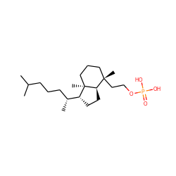 CC(C)CCC[C@@H](C)[C@H]1CC[C@@H]2[C@@](C)(CCOP(=O)(O)O)CCC[C@]12C ZINC000028336164