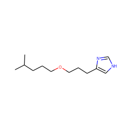 CC(C)CCCOCCCc1c[nH]cn1 ZINC000013801345