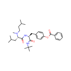 CC(C)CCN(C)[C@@H](CC(C)C)C(=O)N[C@@H](Cc1ccc(OC(=O)c2ccccc2)cc1)C(=O)NC(C)(C)C ZINC000036349324