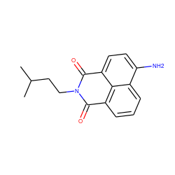 CC(C)CCN1C(=O)c2cccc3c(N)ccc(c23)C1=O ZINC000005002658