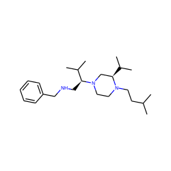 CC(C)CCN1CCN([C@@H](CNCc2ccccc2)C(C)C)C[C@H]1C(C)C ZINC000045261847