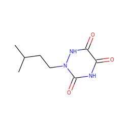 CC(C)CCn1[nH]c(=O)c(=O)[nH]c1=O ZINC000143904417