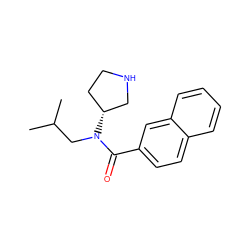 CC(C)CN(C(=O)c1ccc2ccccc2c1)[C@@H]1CCNC1 ZINC000038341482