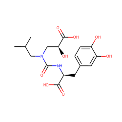 CC(C)CN(C[C@H](O)C(=O)O)C(=O)N[C@@H](Cc1ccc(O)c(O)c1)C(=O)O ZINC000029127857