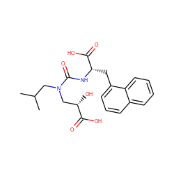 CC(C)CN(C[C@H](O)C(=O)O)C(=O)N[C@@H](Cc1cccc2ccccc12)C(=O)O ZINC000029127962