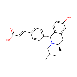 CC(C)CN1[C@H](C)Cc2cc(O)ccc2[C@H]1c1ccc(/C=C/C(=O)O)cc1 ZINC000263621175