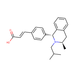 CC(C)CN1[C@H](C)Cc2ccccc2[C@H]1c1ccc(/C=C/C(=O)O)cc1 ZINC000653721930