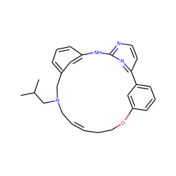 CC(C)CN1C/C=C/CCOc2cccc(c2)-c2ccnc(n2)Nc2cccc(c2)C1 ZINC000082155745