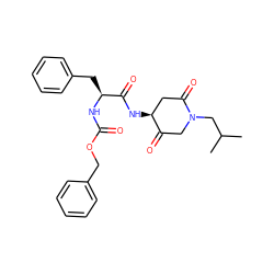 CC(C)CN1CC(=O)[C@@H](NC(=O)[C@H](Cc2ccccc2)NC(=O)OCc2ccccc2)CC1=O ZINC000013819381