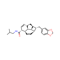 CC(C)CNC(=O)[C@@H]1C=C[C@@H]2C[C@H]3[C@H](Cc4ccc5c(c4)OCO5)[C@H]4C=C[C@@H]1[C@@H]2[C@@H]34 ZINC000072180882