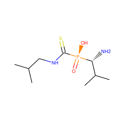 CC(C)CNC(=S)[P@](=O)(O)[C@H](N)C(C)C ZINC000040863393