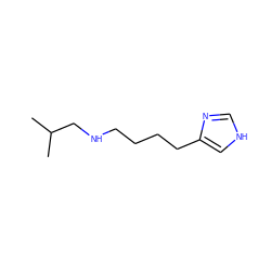 CC(C)CNCCCCc1c[nH]cn1 ZINC000013685831