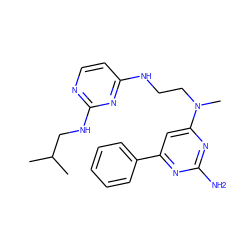 CC(C)CNc1nccc(NCCN(C)c2cc(-c3ccccc3)nc(N)n2)n1 ZINC000096905892